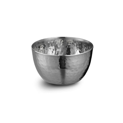 DeStellar Stainless Steel Hammered Solitaire Four Dinner Set - 4