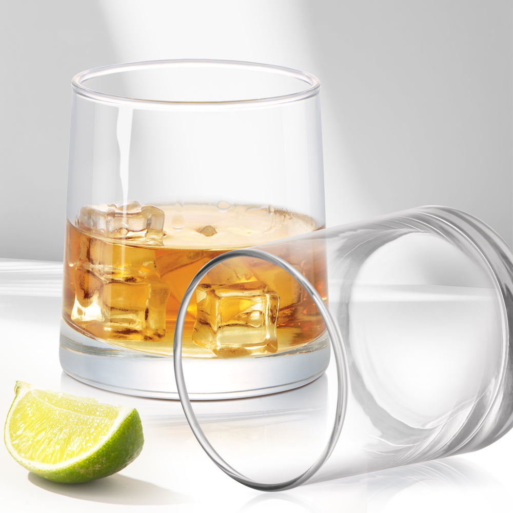 Treo by Milton Grace On The Rocks 245 Glass Tumbler | Transparent | Set of 6 Pcs