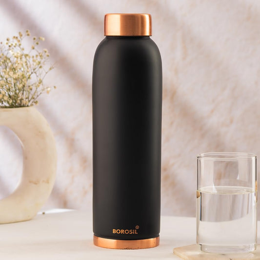 Borosil Eco 1000 ML Powder Coated Matte Finish Copper Bottle - 1