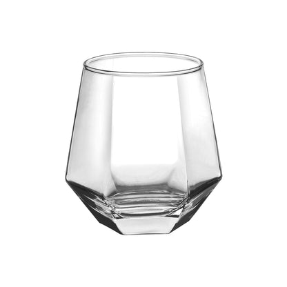 Treo by Milton Hexa On The Rocks 300 Glass Tumbler | Transparent | Set of 6 Pcs