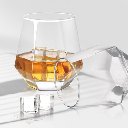 Treo by Milton Hexa On The Rocks 300 Glass Tumbler | Transparent | Set of 6 Pcs