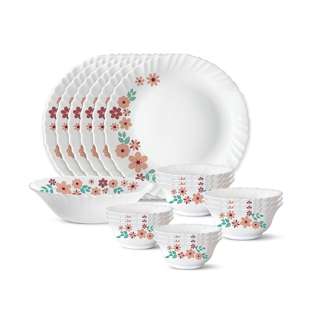 Larah by Borosil - Silk Series Ayana Opalware Dinner Set - 3