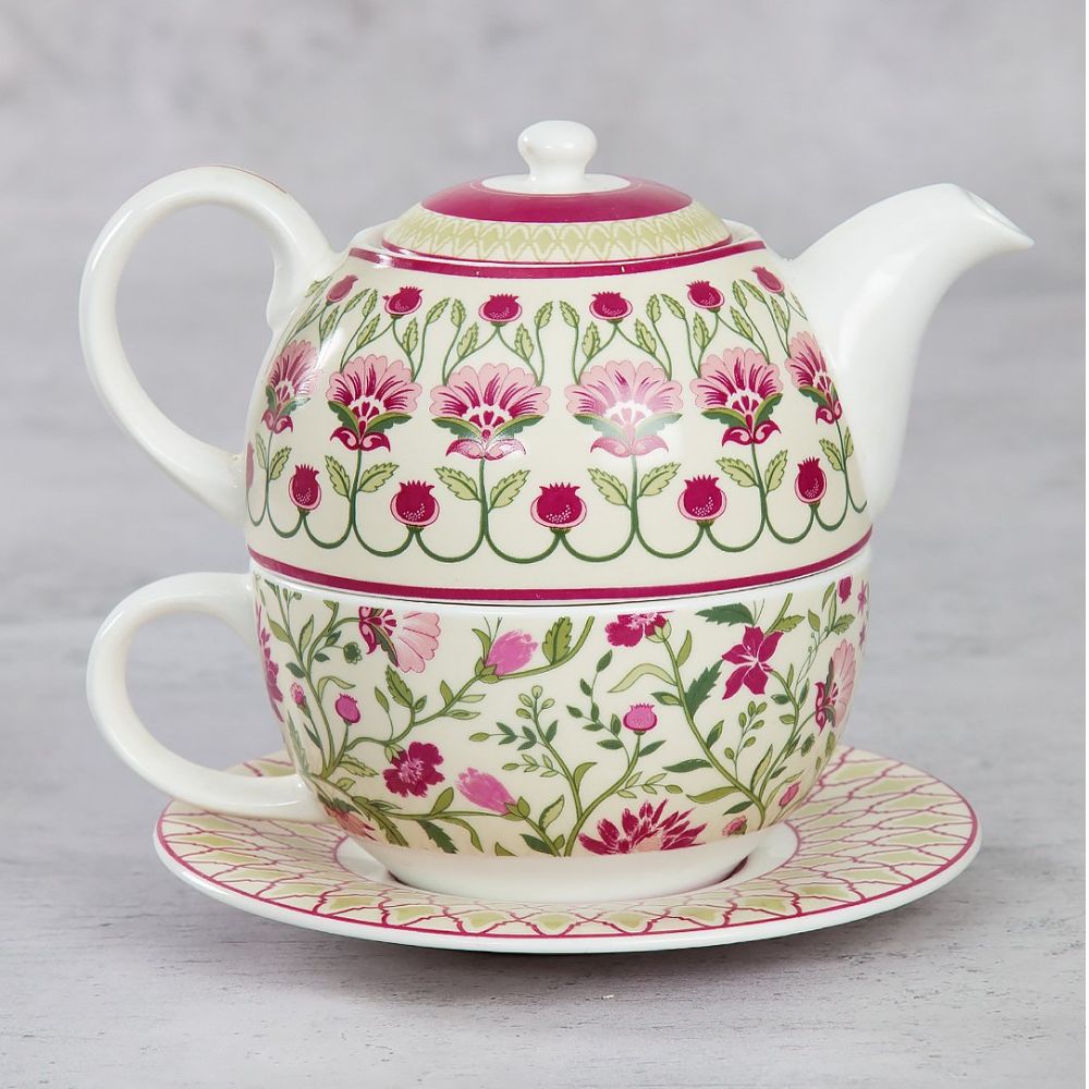 India Circus Rose Mallow Tea for One | Tea Set | Set of 3 Pcs-1