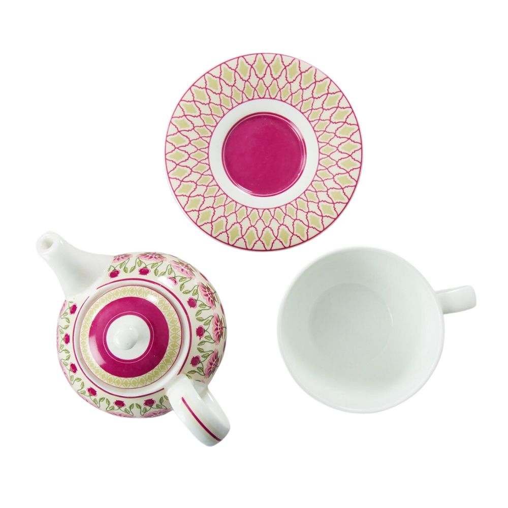 India Circus Rose Mallow Tea for One | Tea Set | Set of 3 Pcs-3