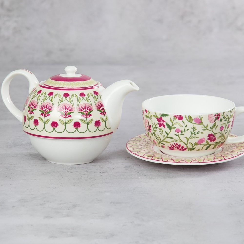 India Circus Rose Mallow Tea for One | Tea Set | Set of 3 Pcs-4