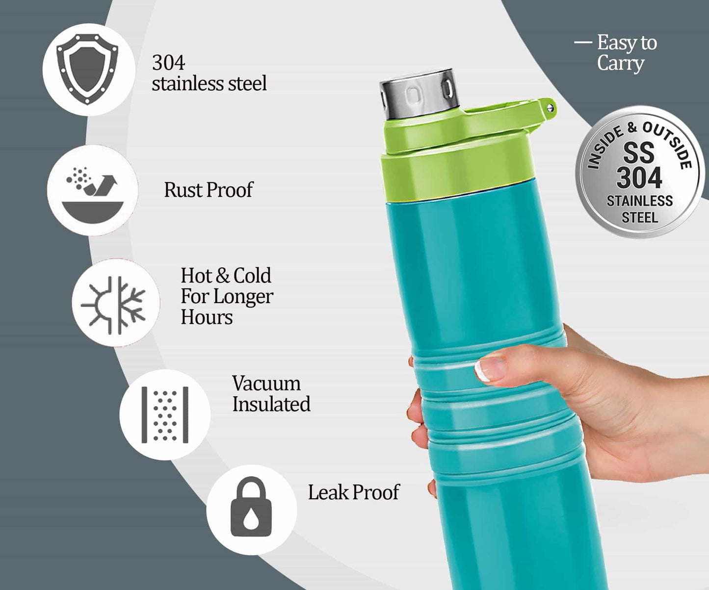 Milton Amigo Thermosteel Water Bottle | 1 Pc