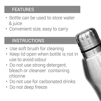 Milton Elate Stainless Steel Water Bottle | 1 Pc