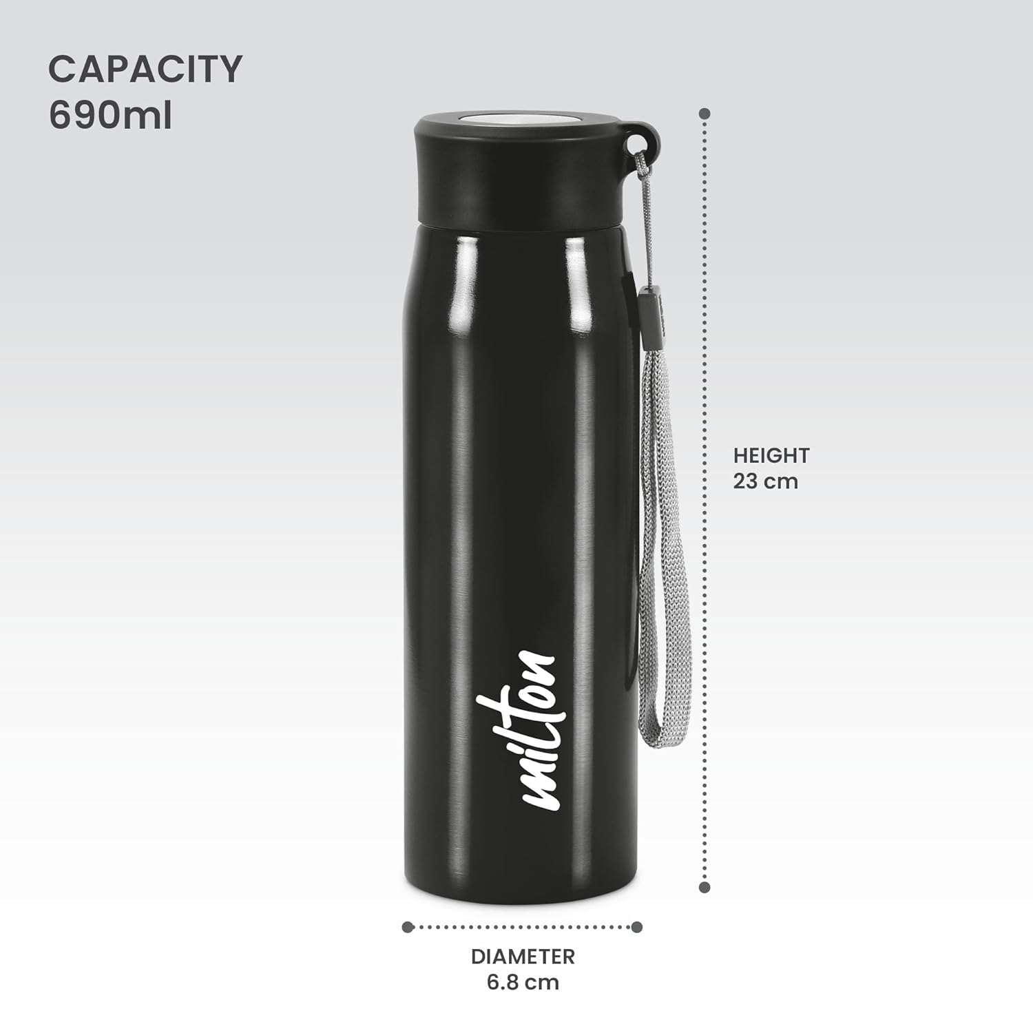 Milton Handy Stainless Steel Water Bottle | 1 Pc