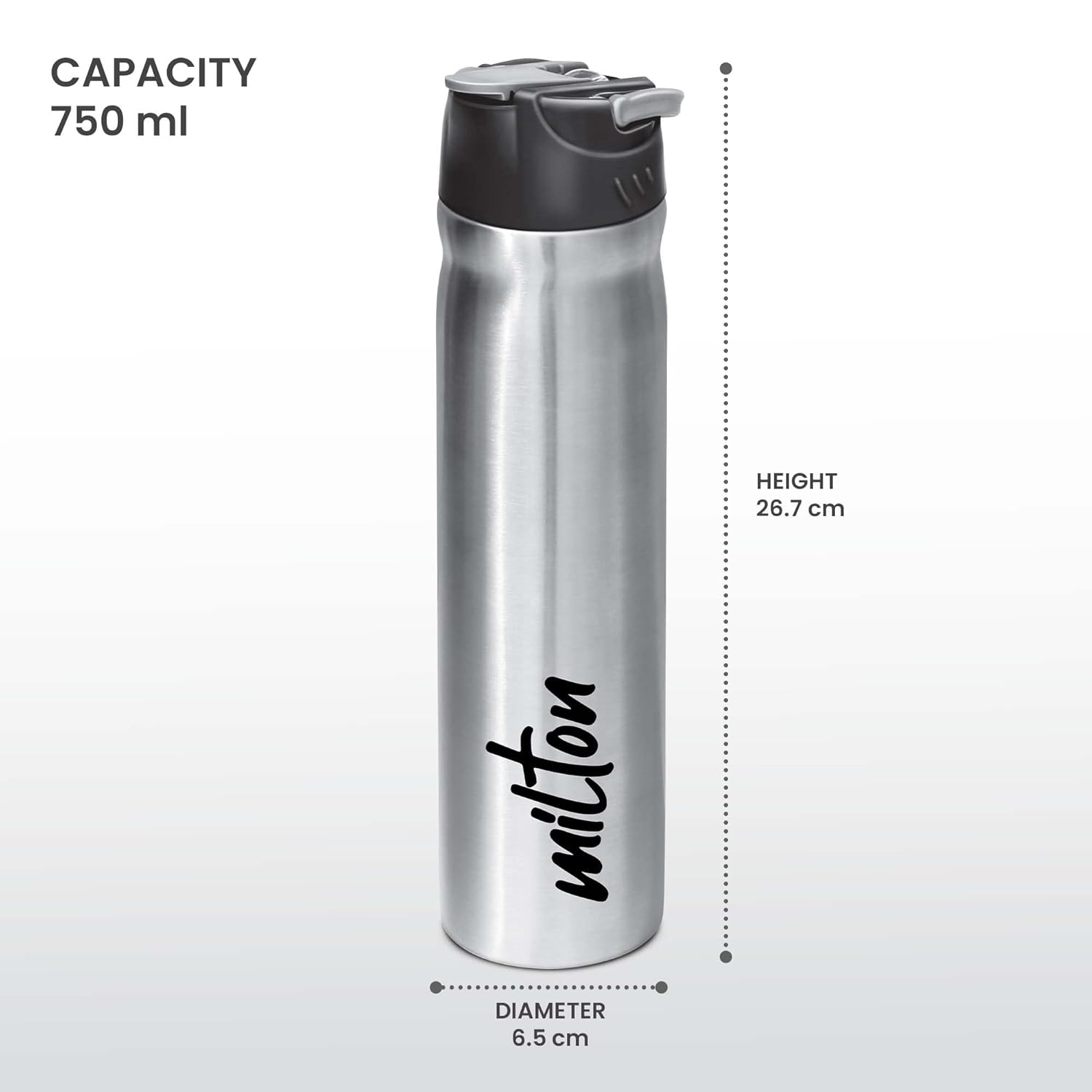 Milton Max Stainless Steel Water Bottle | 1 Pc