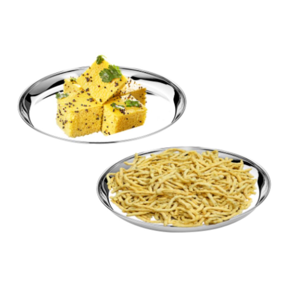 Mirror Stainless Steel Kanchan Bogi Plate - 9