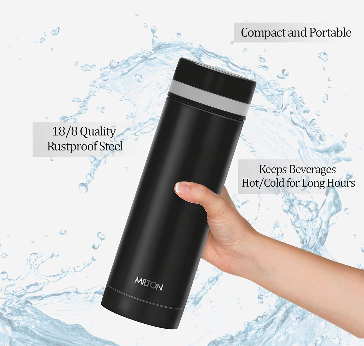 Milton Slim Thermosteel Vacuum Insulated Hot & Cold Water Bottle | 1 Pc