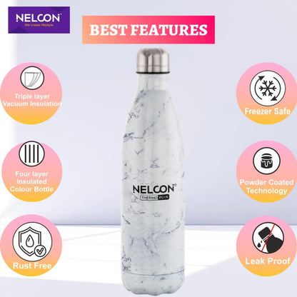 Nelcon Stainless Steel Vacuum Insulated Cola Swiss Thermo Plus 750 ML Bottle - 6