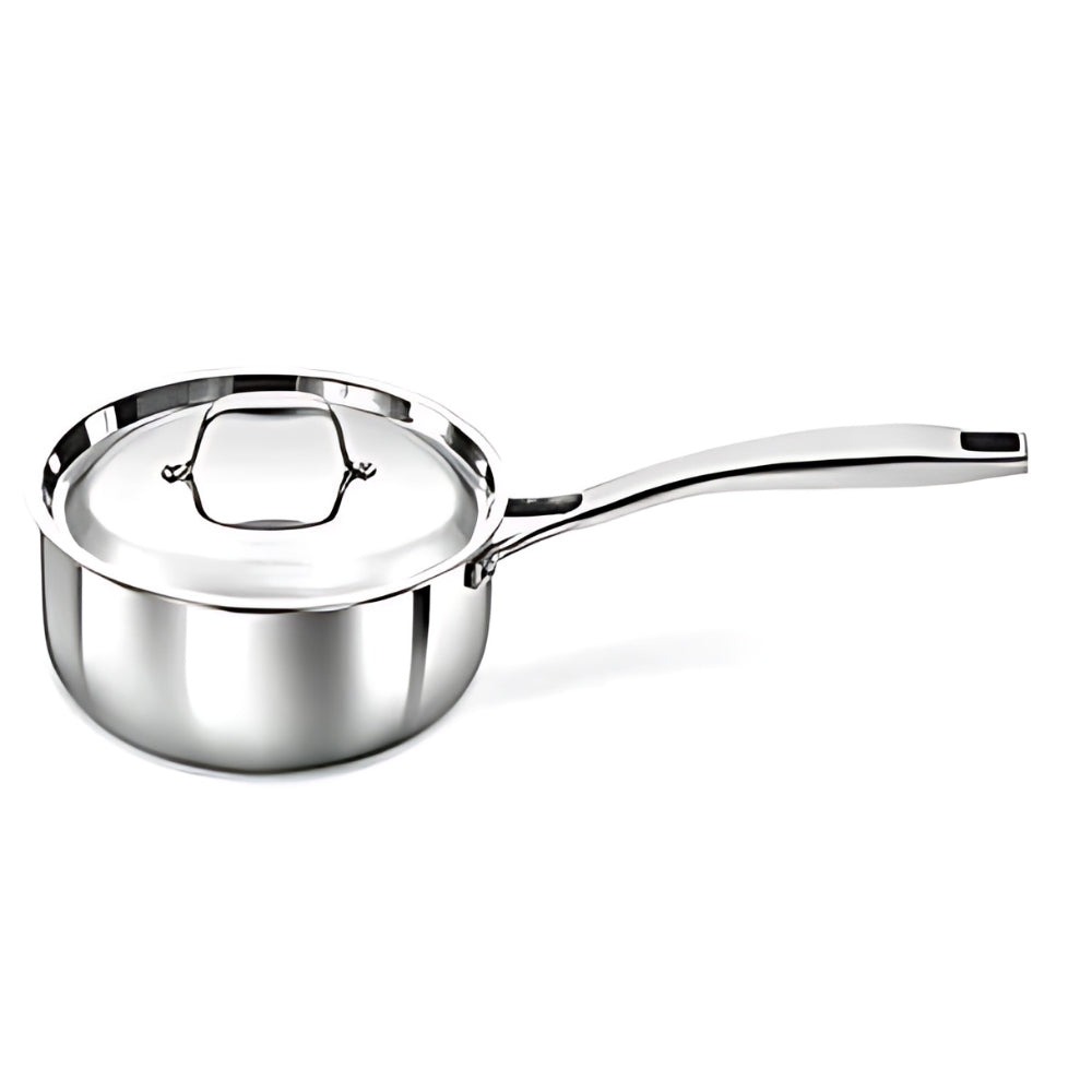 Hawkins Pro Tri-Ply Stainless Steel Sauce Pan  2.5 Litre with Stainless Steel Lid | Silver