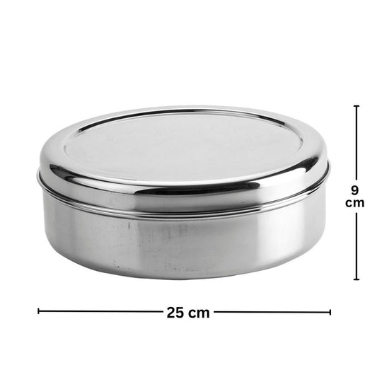 Bengani Stainless Steel 22 Gauge Papad Dabba - 2