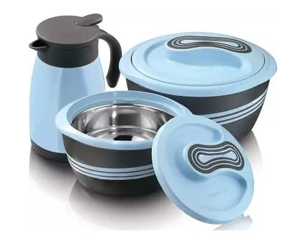 Pinnacle Palazio 3-Piece Premium Gift Set - Includes 2 Insulated Casseroles and 1 Stylish Carafe | Perfect for Gifting on Special Occasions