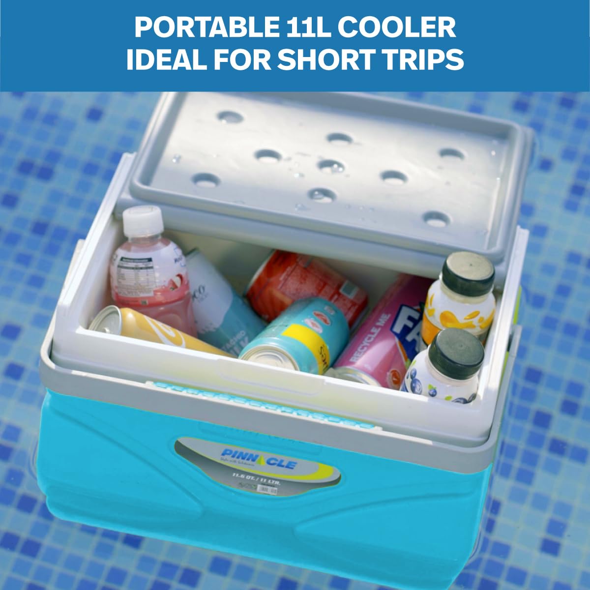 Pinnacle 11L Ice Box with Soft Touch Handle – Keeps Cold for Up to 48 Hours, Durable and Portable Design