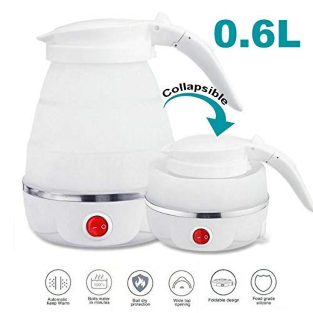 Rasoishop Foldable Silicon 600 ML Portable Electric Kettle - 7