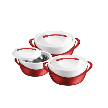 Pinnacle Panache Inner Stainless Steel Insulated Casserole |Casserole Set| Set of 3 Pcs-C576
