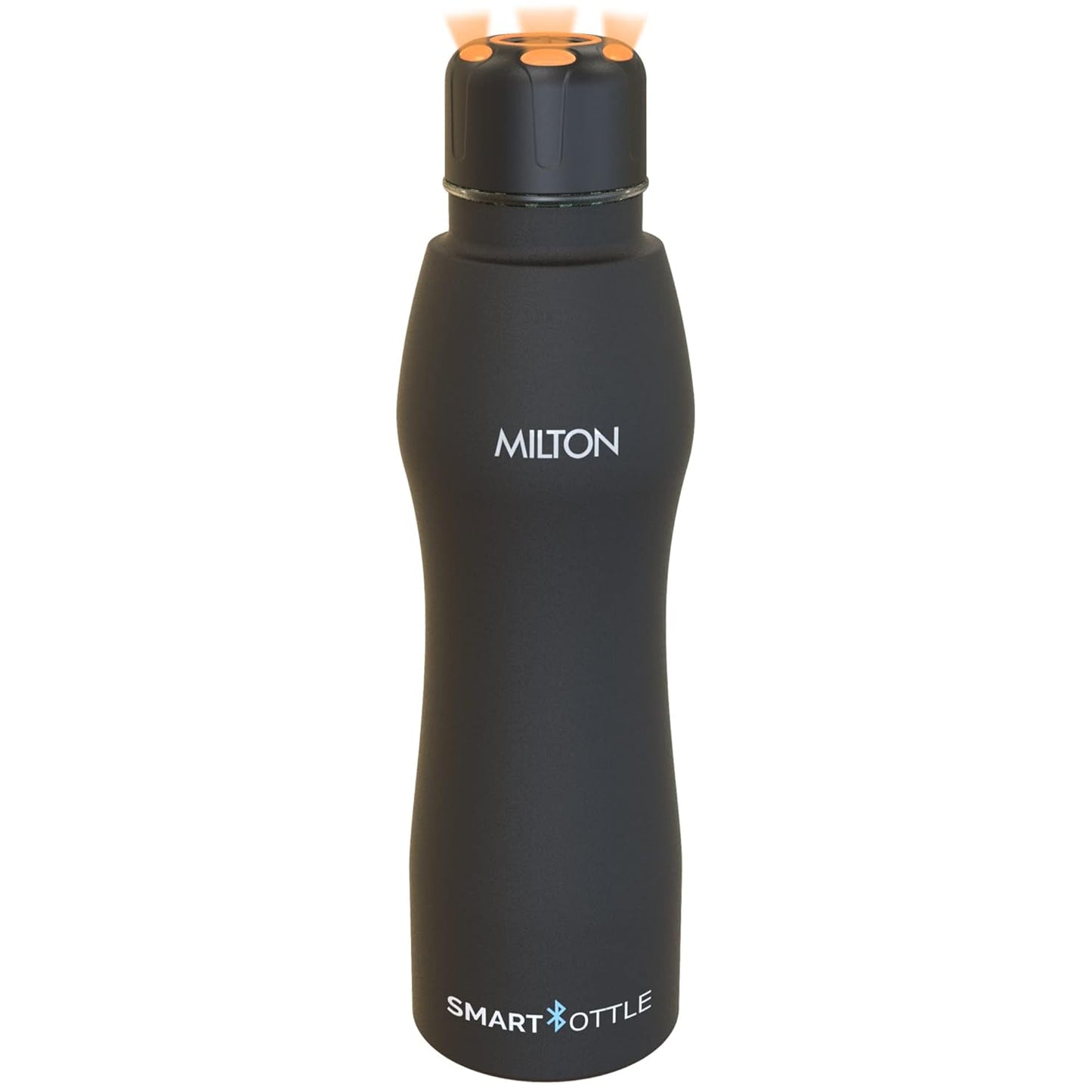 Milton Euroline Smart Stainless Steel Water Bottle | Mobile Hydration System | Bluetooth Enabled | Black | 1 Pc