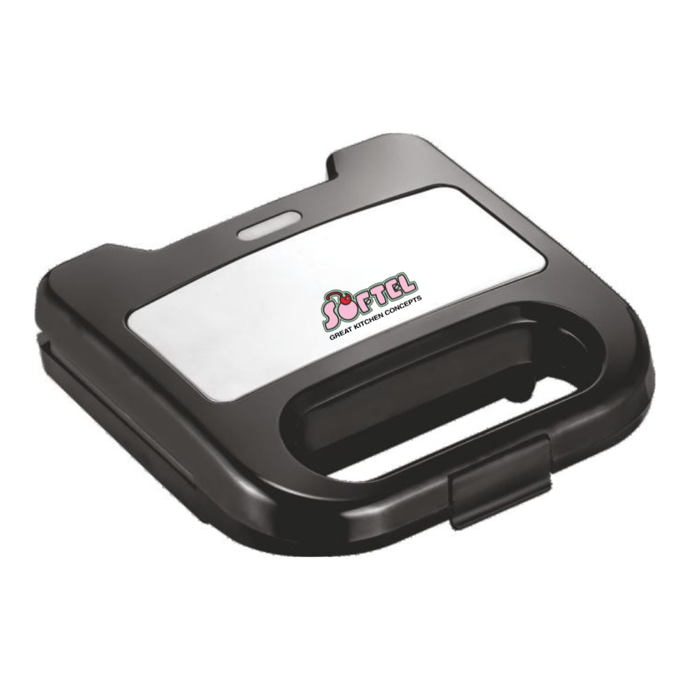 Softel 750 Watts Grill Sandwich Maker | Silver & Black