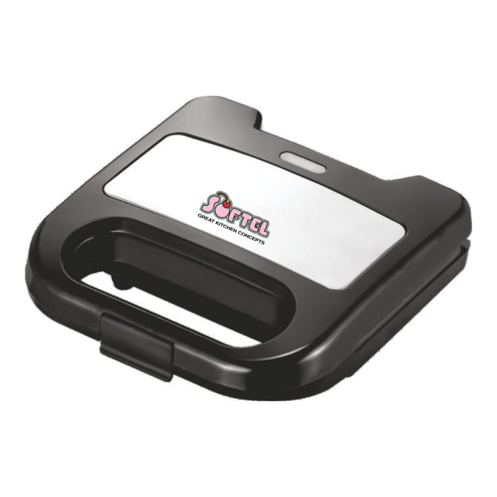 Softel 750 Watts Grill Sandwich Maker | Silver & Black