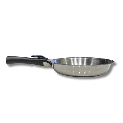 oftel Tri-Ply Stainless Steel Frypan with Removable Handle | Gas & Induction Compatible-1