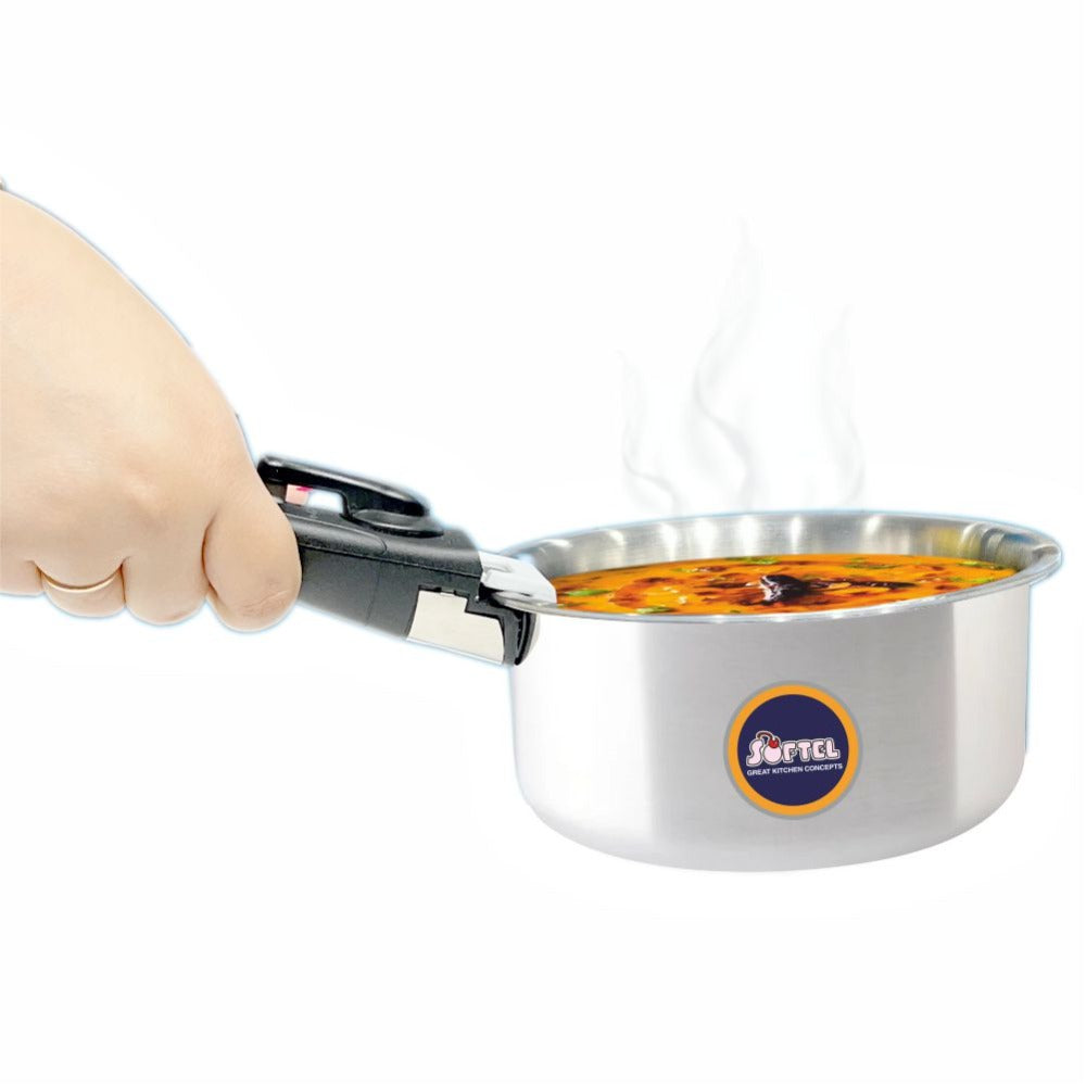 Softel Tri-Ply Stainless Steel Saucepan with Removable Handle | Gas & Induction Compatible-9