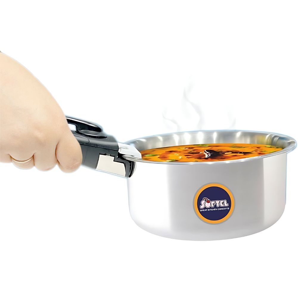 Softel Tri-Ply Stainless Steel Saucepan with Removable Handle | Gas & Induction Compatible | Silver - 2