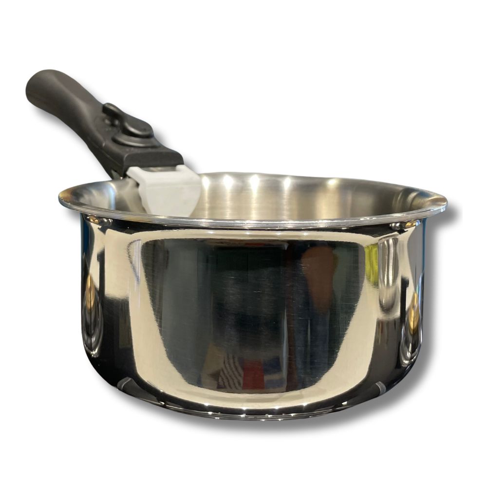 Softel Tri-Ply Stainless Steel Saucepan with Removable Handle | Gas & Induction Compatible | Silver - 12