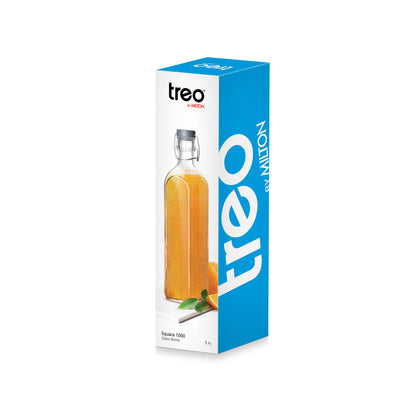 Treo by Milton Squara Glass Bottle | Transparent | 1 Pc