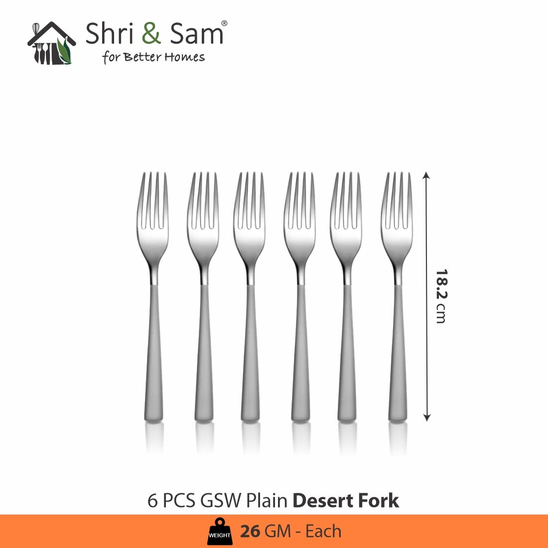 Shri & Sam GSW Plain Desert Fork Set of 6