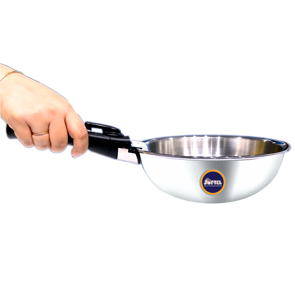 NAVRATRI COMBO #8 - Softel Tri-Ply Cookware Combo with Removable Handle