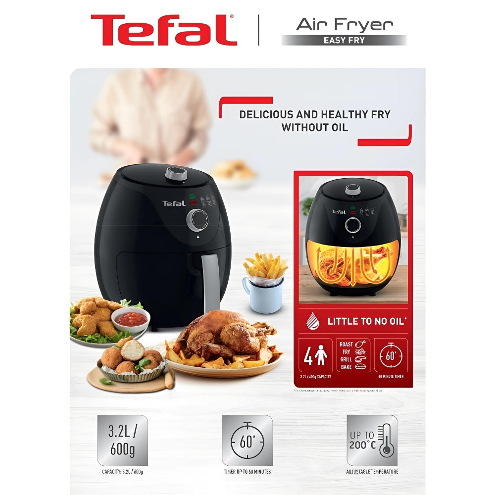 Tefal Easy Fry 3.2 Litre Air Fryer | Black