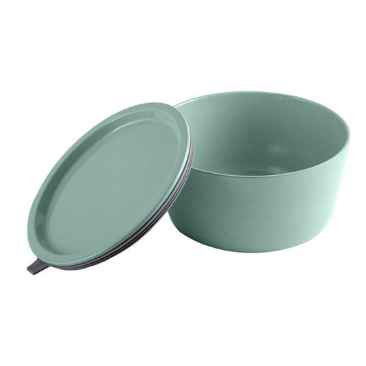 Terraware Melamine Leak Proof Canister Set | Speckled Green - 1