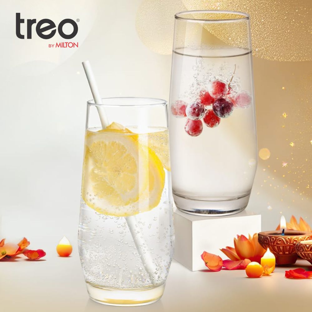 Treo Bourbon 330 ML Water Glass Tumbler - 4