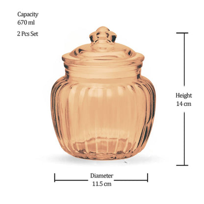 Treo Golden Pot 670 ML Storage Jar with Glass Lid - 4