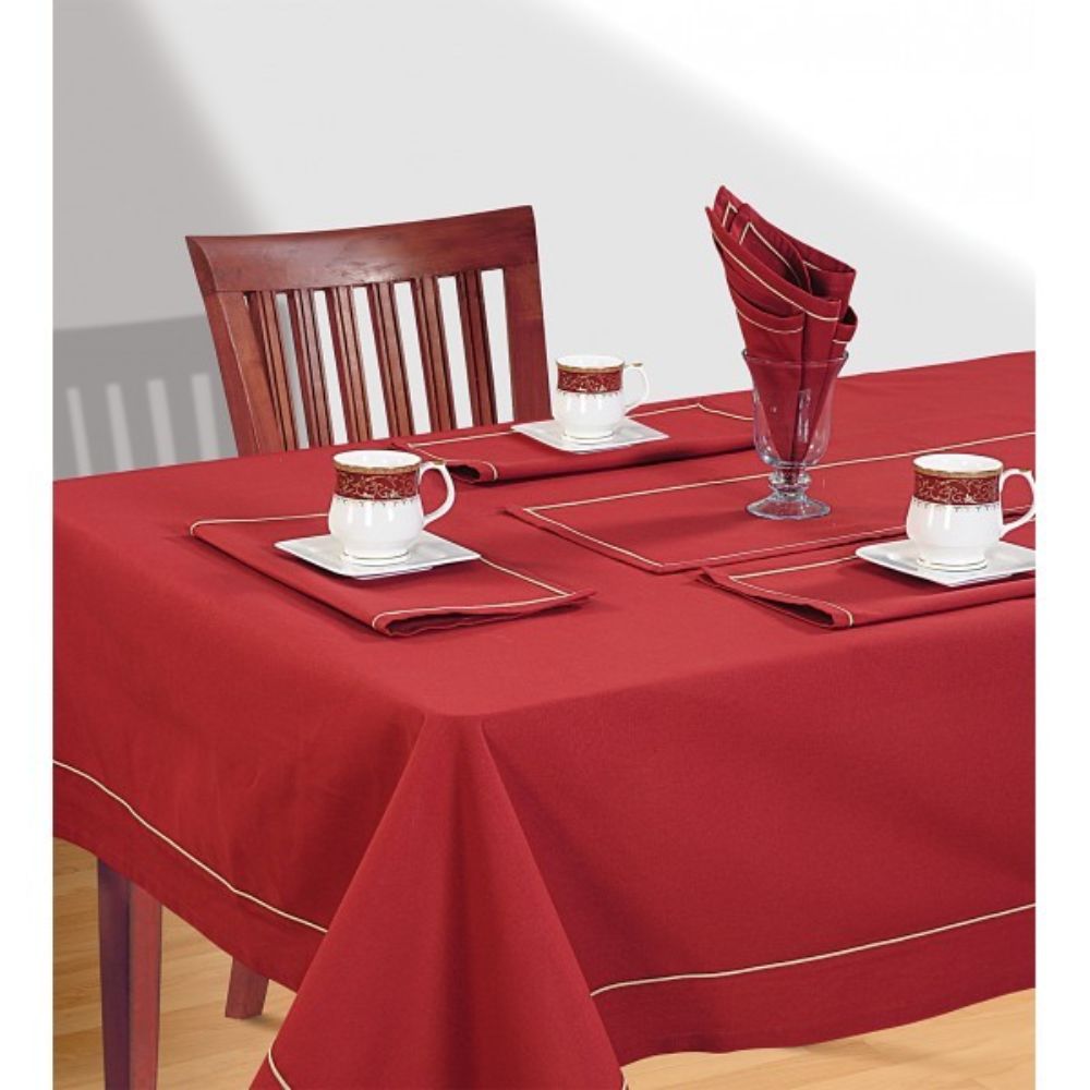 Swayam Plain Flat Rectangular Table Cover - 2