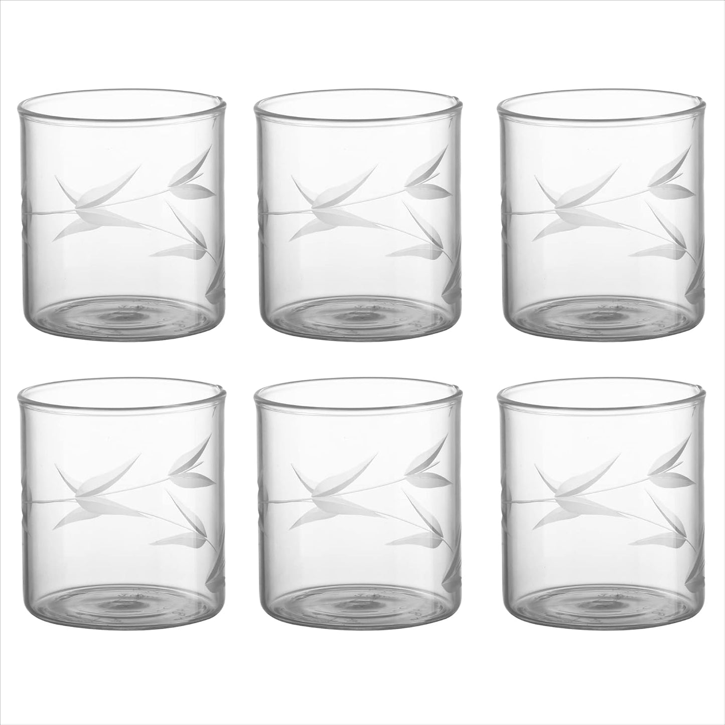 Treo by Milton Vector On The Rocks 350 Glass Tumbler | Transparent | Set of 6 Pcs