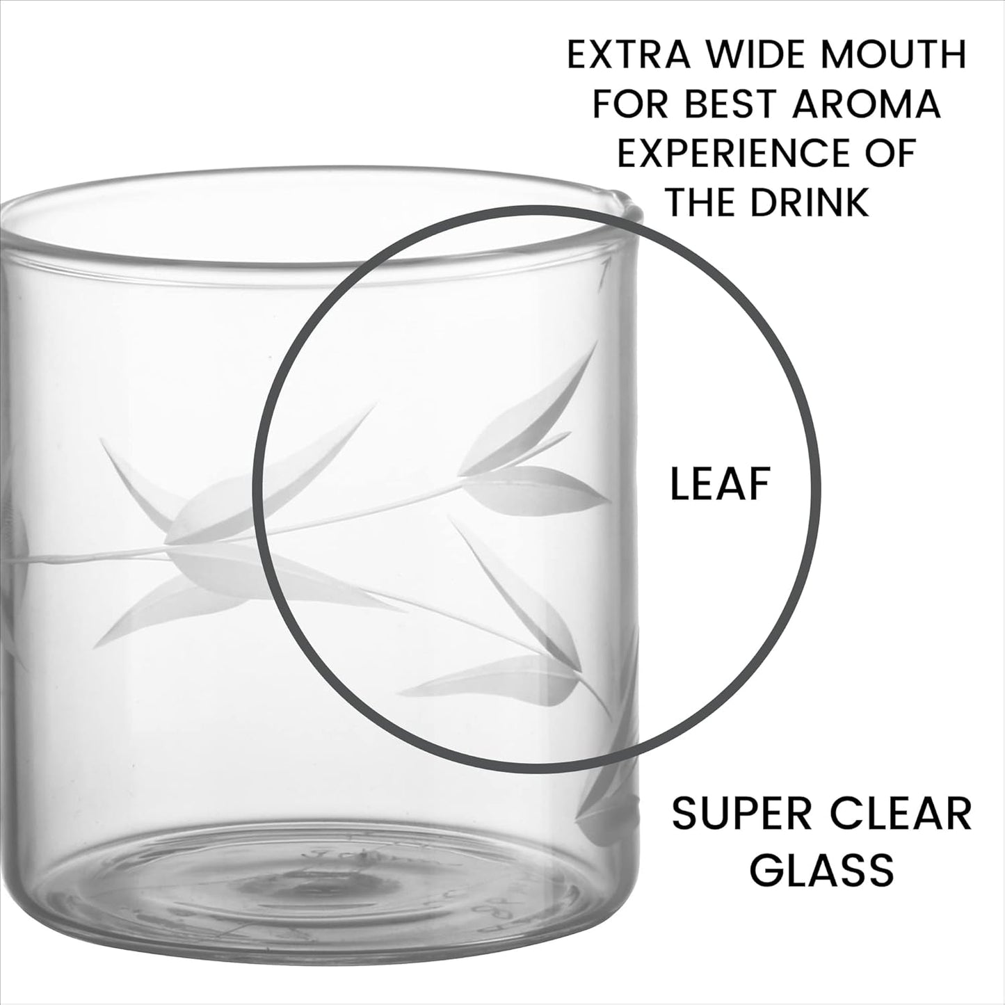 Treo by Milton Vector On The Rocks 350 Glass Tumbler | Transparent | Set of 6 Pcs