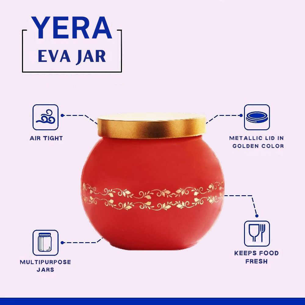 Yera Eva 850 ML Storage Jar with Metallic Lid - 4