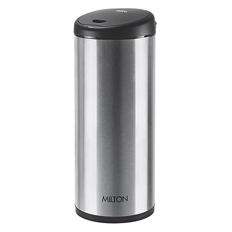 MILTON Euroline Sensor Bin Stainless Steel Automatic Lid Closing Sensor Bin | Touch-Free | Auto-hand Indication