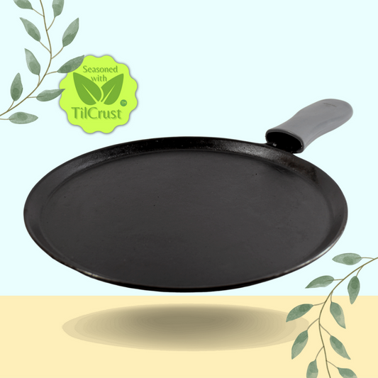 Trilonium Unicorn Triple seasoned Cast Iron Dosa Tawa with Dosa Spatula | Gas & Induction Compatible | Black - 1