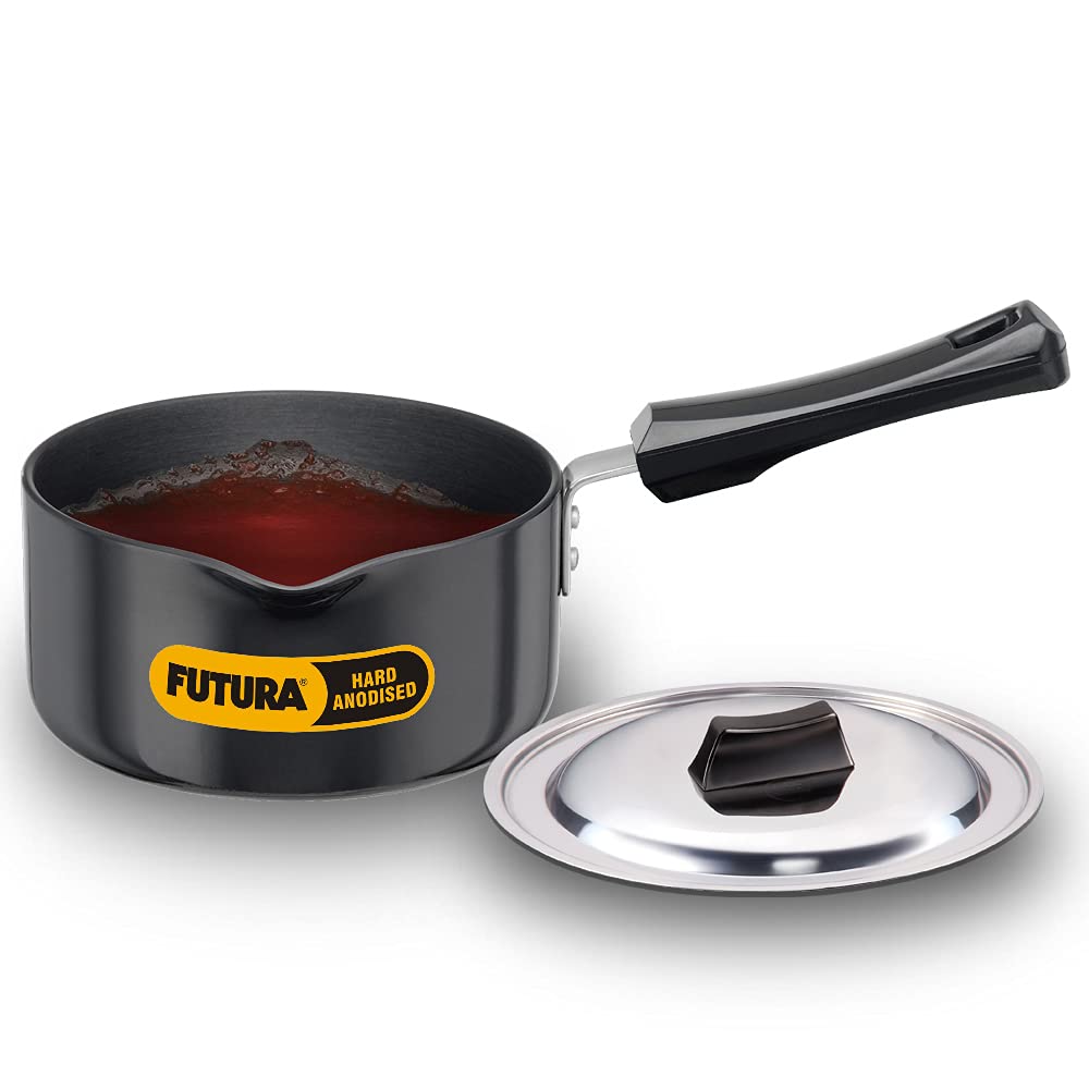 Hawkins Futura Hard Anodised Saucepan with Stainless Steel Lid  - 7