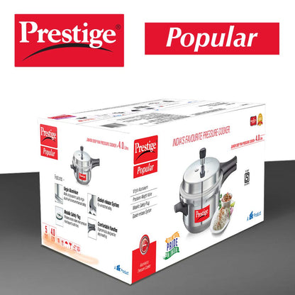 Prestige Popular Aluminium Pan Pressure Cookers with Outer Lid - 10025 - 5