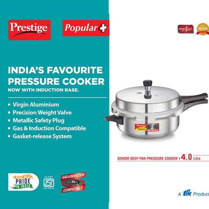 Prestige Popular Plus Induction Base Aluminium Pan Pressure Cookers