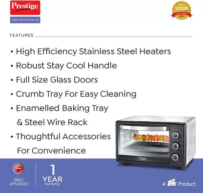 Prestige POTG 46L 42257 With Rotisserie Convecti Oven Toaster Grill only at www.rasoishop.com