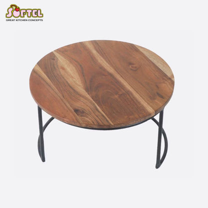 Softel Wooden Cake Stand with Metal Legs - 5