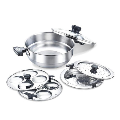 Prestige Stainless Steel Multipurpose Kadai with Glass Lid - 36016 - 1