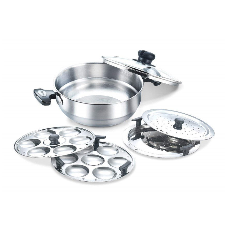 Prestige Stainless Steel Multipurpose Kadai with Glass Lid - 36017 - 1