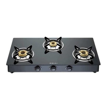 Bajaj GP6 3 Burner Glass Top Gas Stove - 3BRGP6 - 1